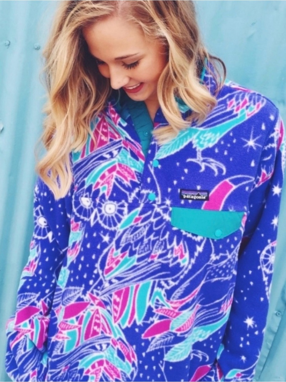 Patagonia Synchilla® Snap-T Fleece Pullover- Moon Owl: Harvest Moon Blue Medium